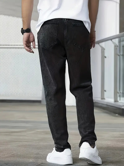 Casual Straight Leg Light Washed Men's Jeans