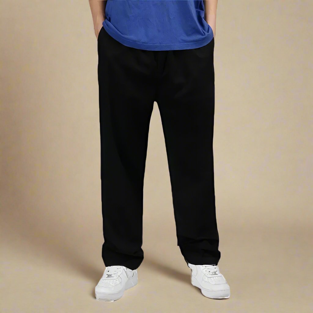 Men's Comfortable Chino Pants - Baggy Fit with Elastic Waistband