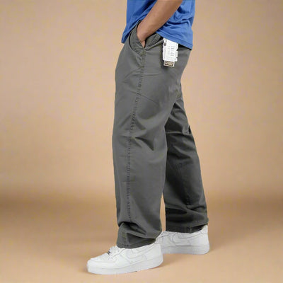 Men's Comfortable Chino Pants - Baggy Fit with Elastic Waistband